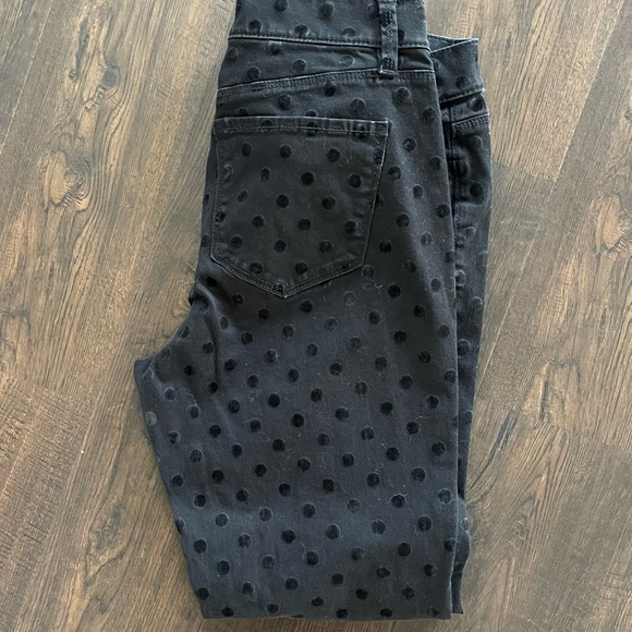 ANN TAYLOR Modern Fit Black Denim Ankle Jeans Polka Dots Classic Stretch Size 10 - Picture 11 of 11